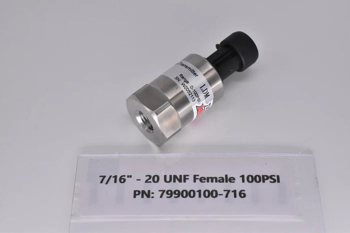 7/16â€-20 UNF Female 100 PSI Pressure Sensor PN: 7990100-716