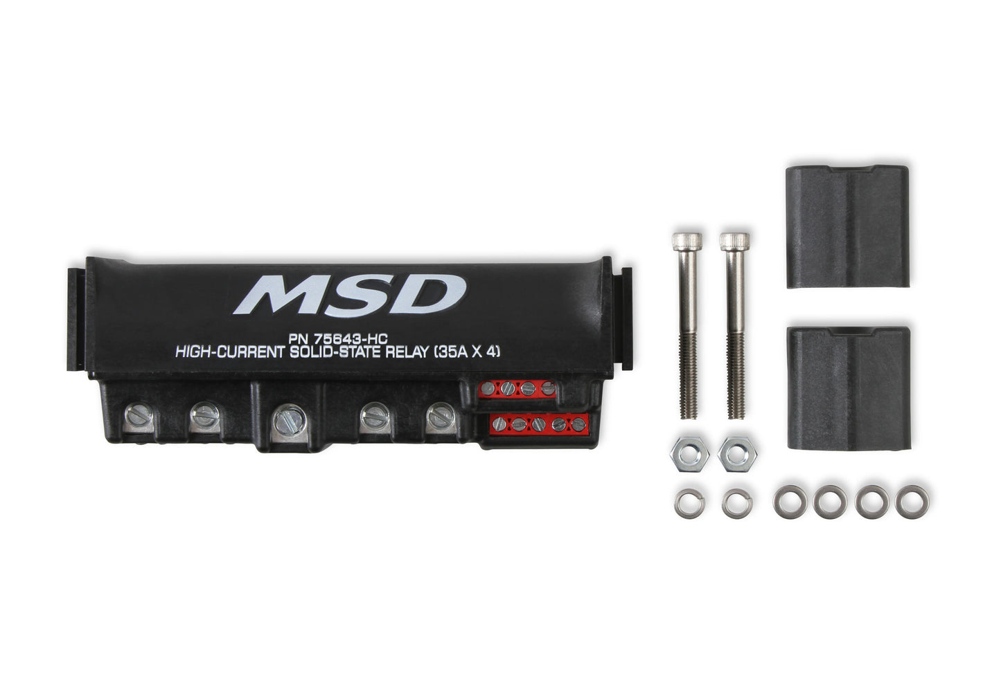 MSD High-Current Solid-State Relay 35Ax4, Black 75643-HC