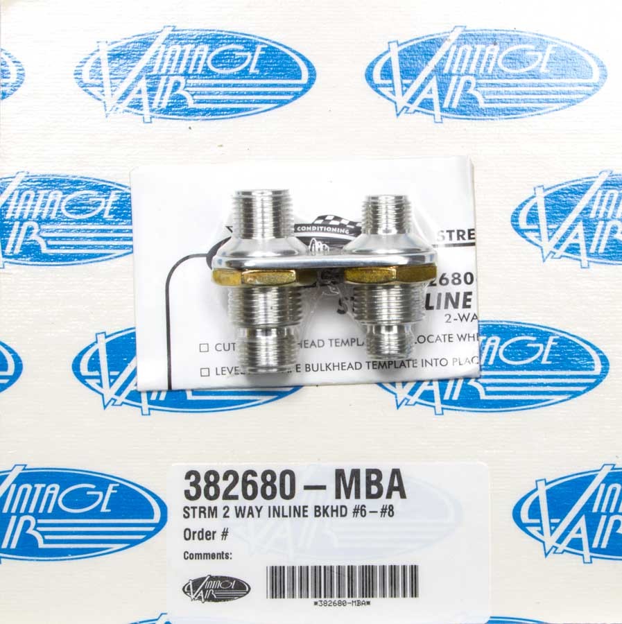 VIN382680-MBA 2 Way Bulkhead #6/#8
