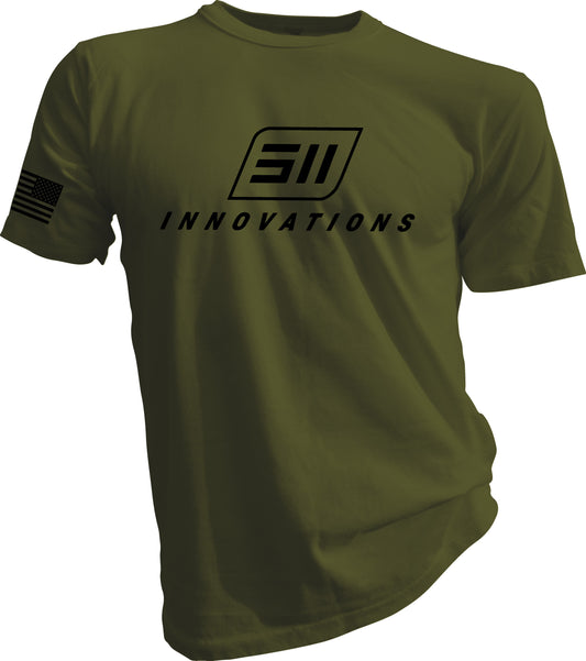 Black on Green 511 Logo T-Shirt