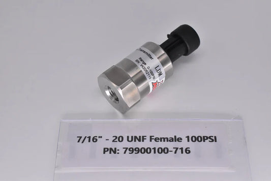 7/16â€-20 UNF Female 100 PSI Pressure Sensor PN: 7990100-716