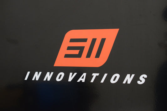 White and Orange Transfer 511 Innovations Sticker