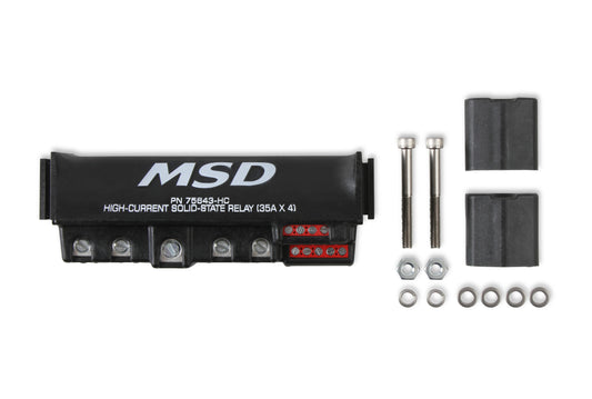 MSD High-Current Solid-State Relay 35Ax4, Black 75643-HC