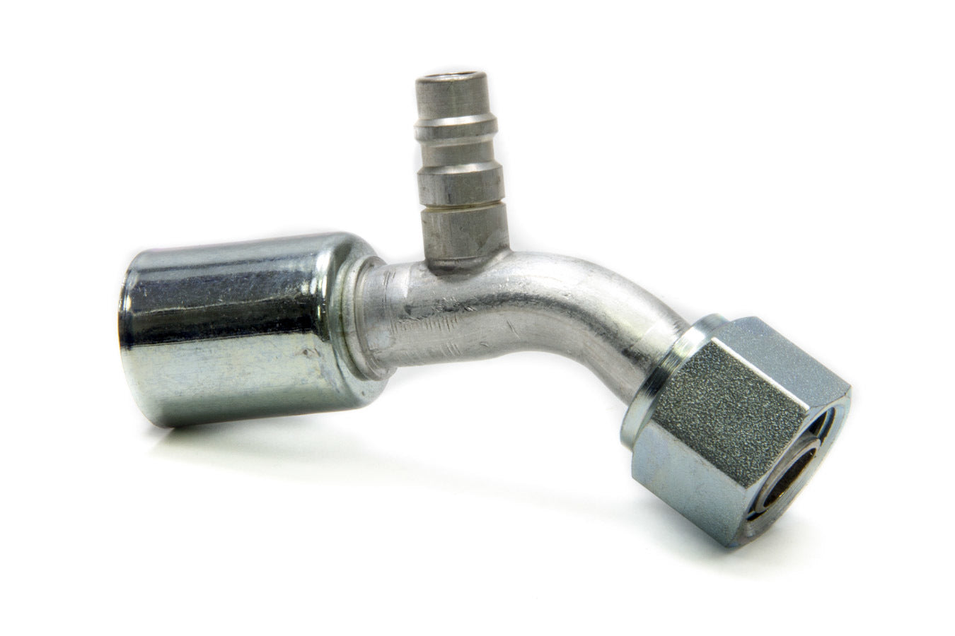 VIN35523-VUG #10 45 Degree Barb O-Ring Fitting w/Port