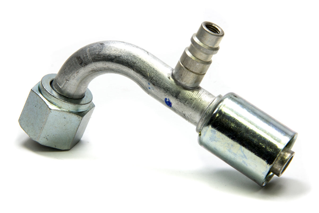 VIN35533-VUG #10 90 Degree Barb O-Ring Fitting w/Port
