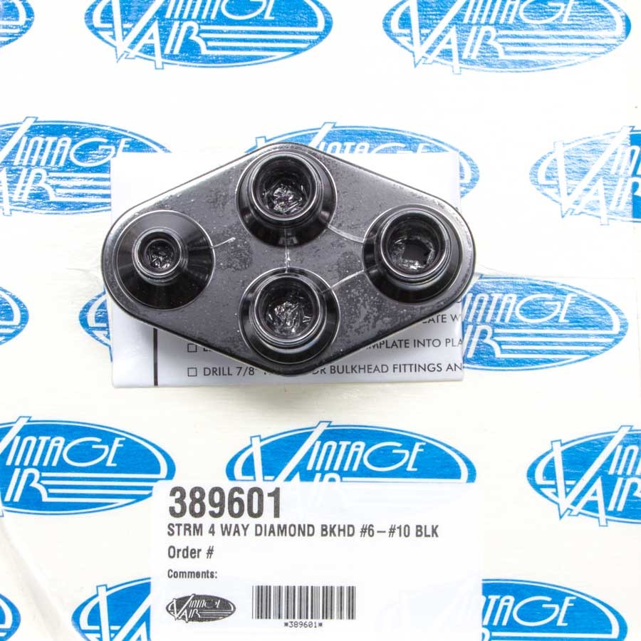 VIN389601 4 Way Diamond Bulkhead #6 and #10 O-Ring